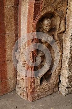 Manasa the Snake Goddess Sculpture, Malyavanta Raghunatha Temple, Hampi, near Hospete, Karnataka, India. photo