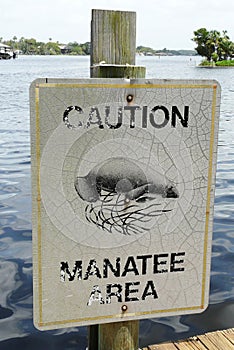 Manatee Caution Sign