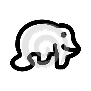 manatee icon or logo isolated sign symbol vector illustration