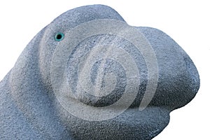 Manatee made of concrete