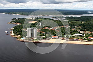 Manaus city amazon river brazil photo