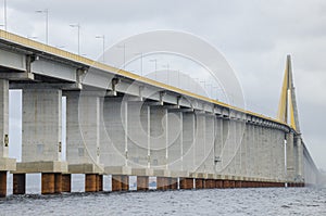 Manaus-Iranduba bridge over Negro river.