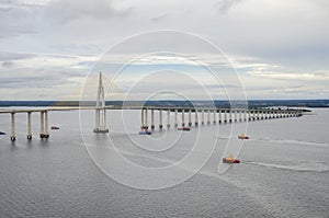 Manaus-Iranduba bridge over Negro river.