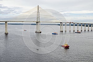 Manaus-Iranduba bridge over Negro river. photo