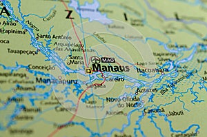 Manaus on map