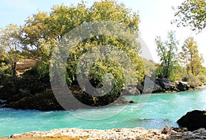 Manavgat Waterfall is located 3 kilometers from Side