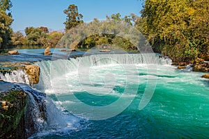 Manavgat Waterfall in Turkey. It is very popular tourist attraction