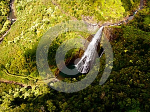 Manawaiopuna Falls in Kauai