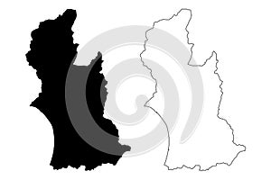 Manawatu-Wanganui Region Regions of New Zealand, North Island map vector illustration, scribble sketch Manawatu Wanganui map photo