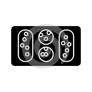 Mancala black glyph icon