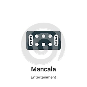 Mancala vector icon on white background. Flat vector mancala icon symbol sign from modern entertainment collection for mobile