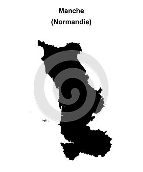 Manche outline map