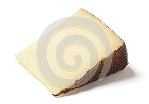 Manchego Cheese on White Background