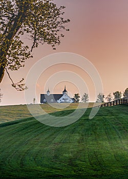 Manchester Farm Barn in the Early Morning