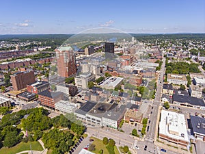 Manchester downtown aerial view, NH, USA photo