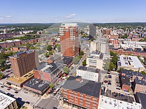 Manchester downtown aerial view, NH, USA photo