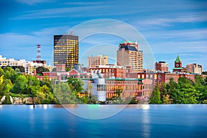 Manchester, New Hampshire, USA Skyline on the Merrimack River