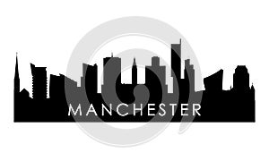 Manchester skyline silhouette. photo