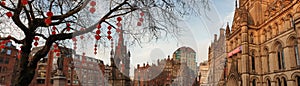 Manchester Town Hall Chinese New Year lantern decorations in Manchester