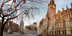 Manchester Town Hall Chinese New Year lantern decorations in Manchester