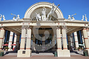 Manchester, UK - 4 May 2017: Exterior Of The Trafford Shopping Centre In Manchester UK