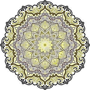 Mandala 12 degres, illustration decorative ornamental