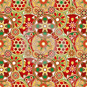 Mandala abstract seamless pattern