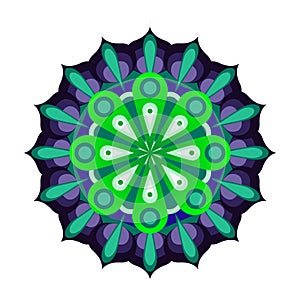 Mandala Art Illustration Round Ornament Pattern Full Color