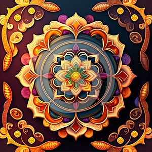 Mandala Bliss Decorative Design Generative AI