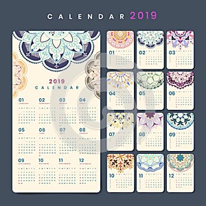 Mandala calendar mockup