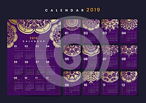 Mandala calendar mockup