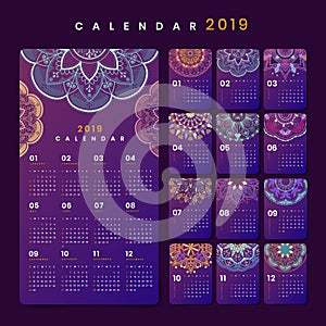 Mandala calendar mockup