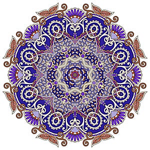 Mandala, circle decorative spiritual indian symbol of lotus flow