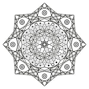 Mandala circle ornament