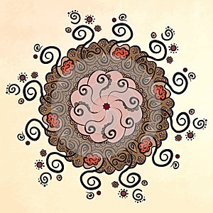 Mandala. Circle ornament.