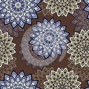 Mandala colorful. East, ethnic design, oriental pattern, round ornament.