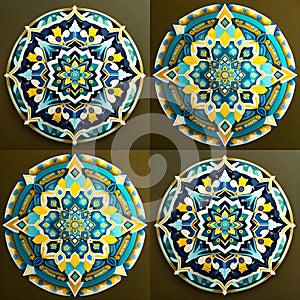 Mandala. Colorful mandala pattern colored seamless background