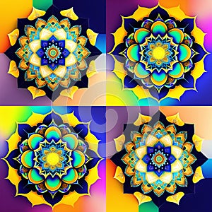 Mandala. Colorful mandala pattern colored seamless background