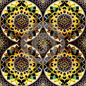 Mandala. Colorful mandala pattern colored seamless background