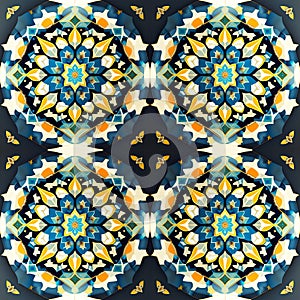 Mandala. Colorful mandala pattern colored seamless background