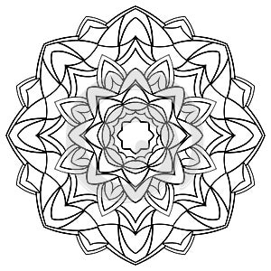 Mandala for coloring book.