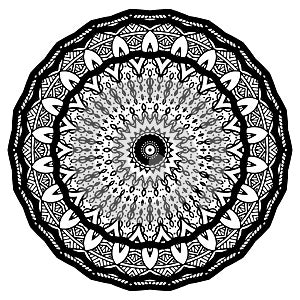 Mandala Coloring book template. wallpaper design, lace pattern and tattoo. decoration for interior design. Vector