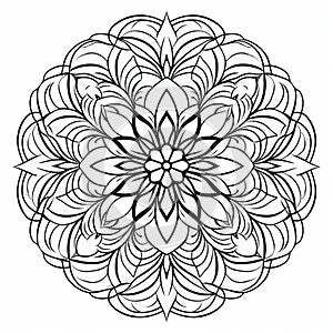Eilif Peterssen Inspired Mandala Coloring Page photo