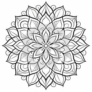 Mandala Coloring Pages: Clean And Simple Line Art For Relaxation