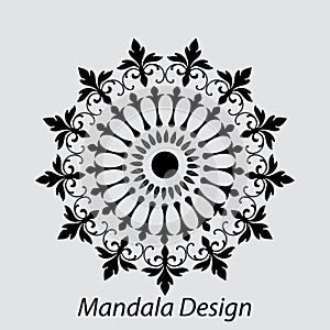 Mandala Design with beautiful rotational leaves