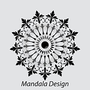 Mandala Design with beautiful rotational leaves photo