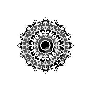 mandala design silhouetee vector art wotrk.