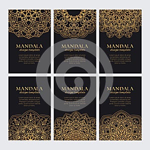 Set of luxury golden premium ornaments for identity