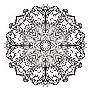 Mandala designs for adult coloring books, decorations, etc.