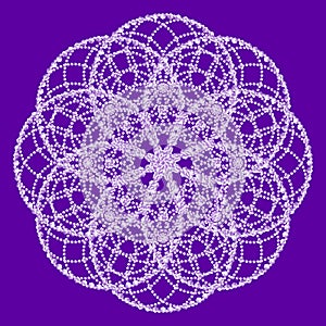 Mandala. Dotted Halftone Vector Spiral Color Pattern or Texture